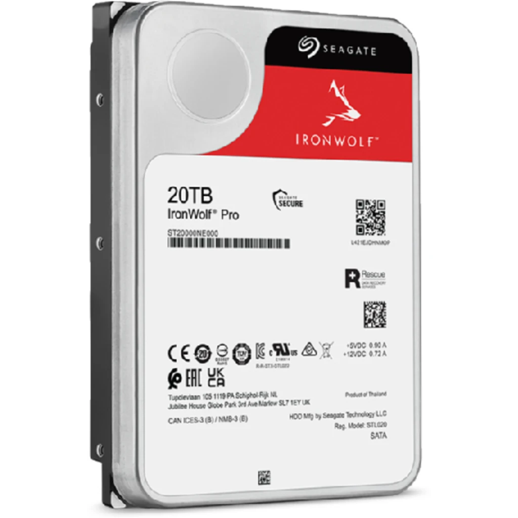 Imagen 6 de Disco Duro Seagate IronWolf Pro 20TB 3.5" 7200RPM SATAIII 6Gb/s 256MB p/NAS (Nuevo Caja Abierta - Detalle Estético)