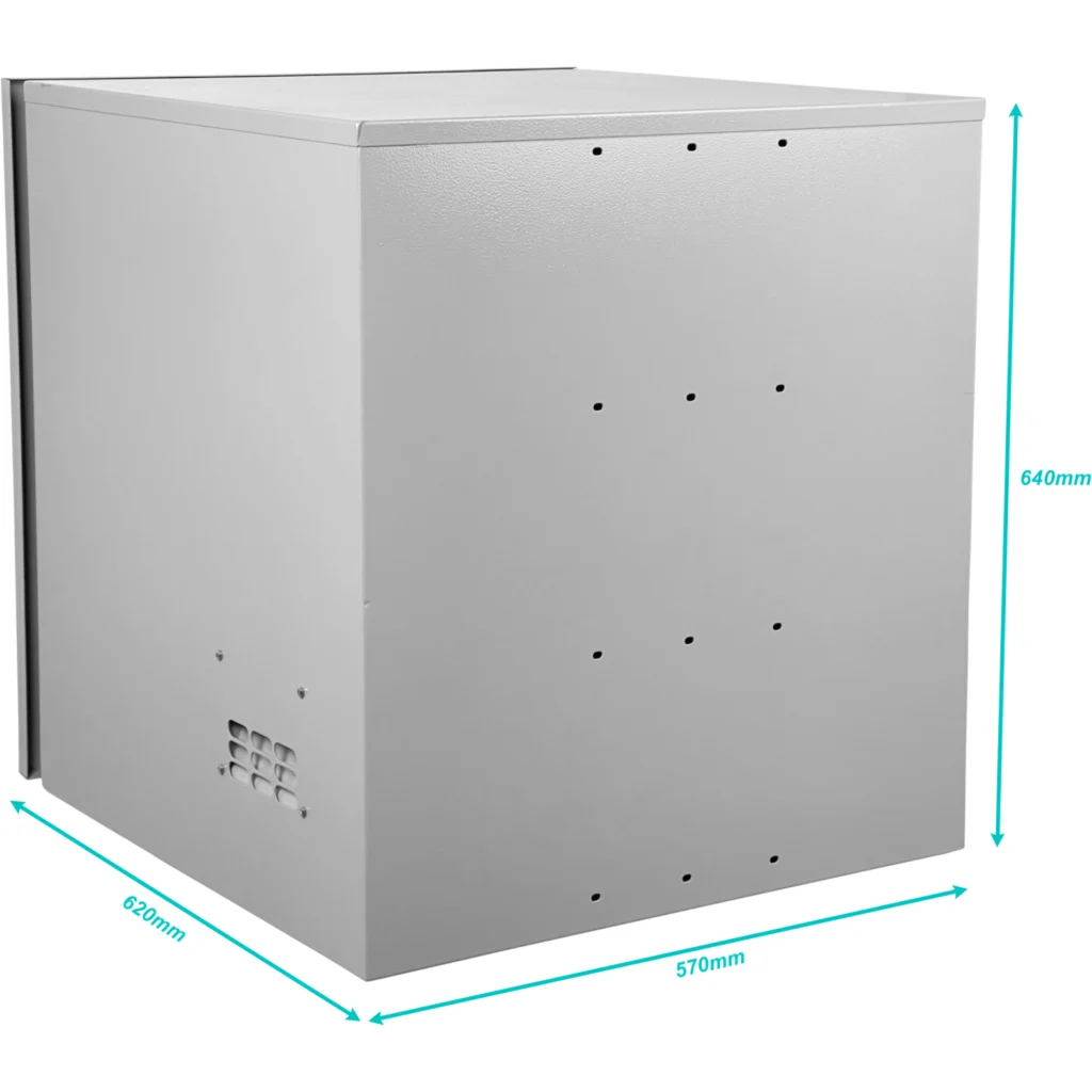 Imagen 3 de ALGCOM 6U 640x590mm IP54 Rack Exterior Poste Galvanizado p/Baterias