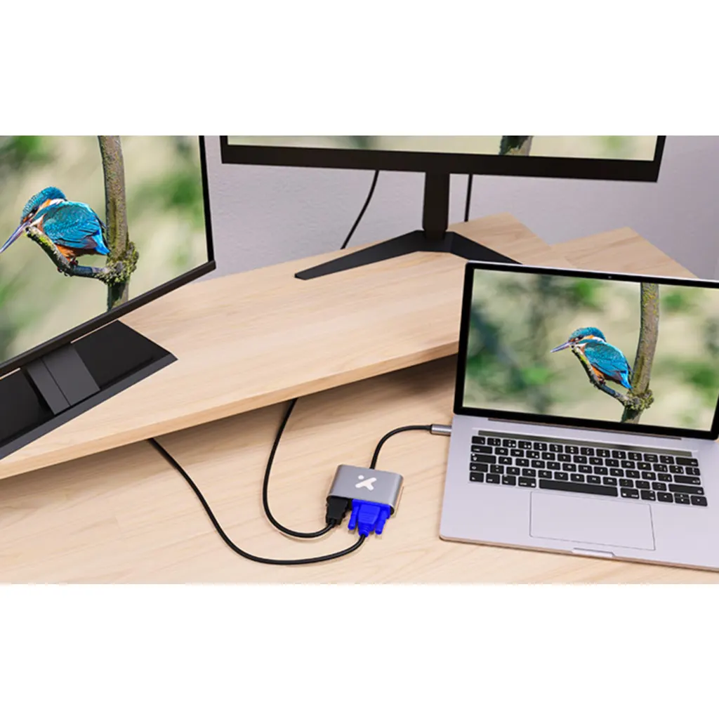 Imagen 11 de Adaptador Multipuertos 2en1 XTech XTC-542, USB-C a HDMI VGA