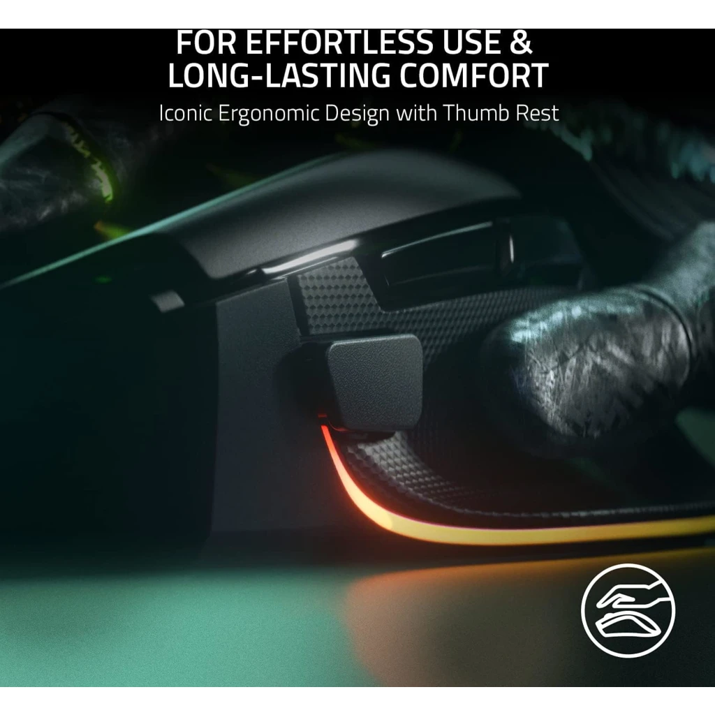 Imagen 5 de Mouse Gamer Alámbrico Razer Basilisk V3 Ergo Óptico 2600DPI 11 Botones RGB Negro