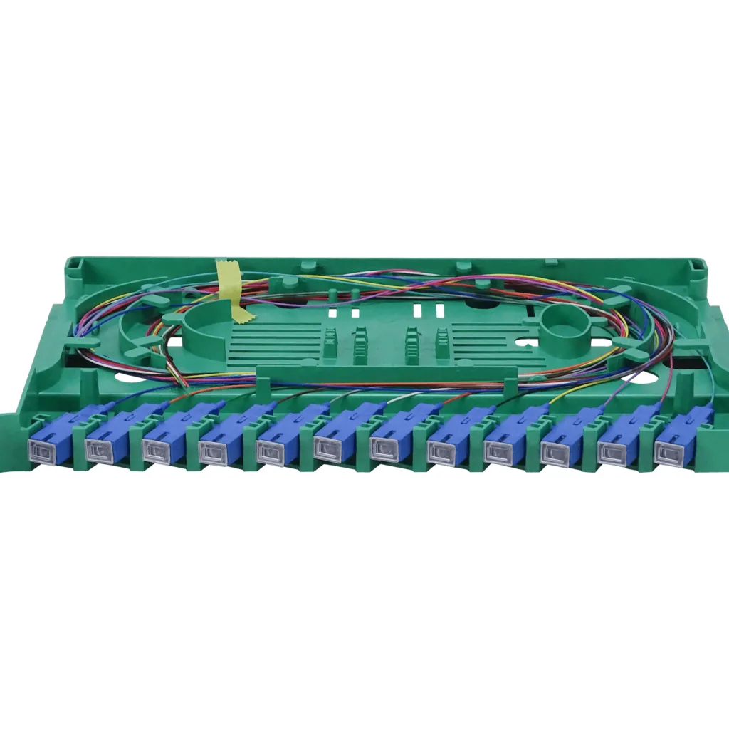 Bandeja 12-SC/UPC para Cabecera tipo ODF incluye pigtails-SM y coplas