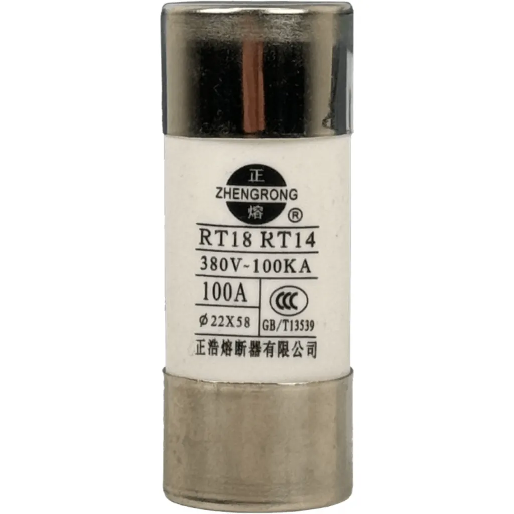Imagen 1 de 100A 22x58mm 380V 100KA Fusible Cilindrico 58mm-Largo 22mm-Diametro