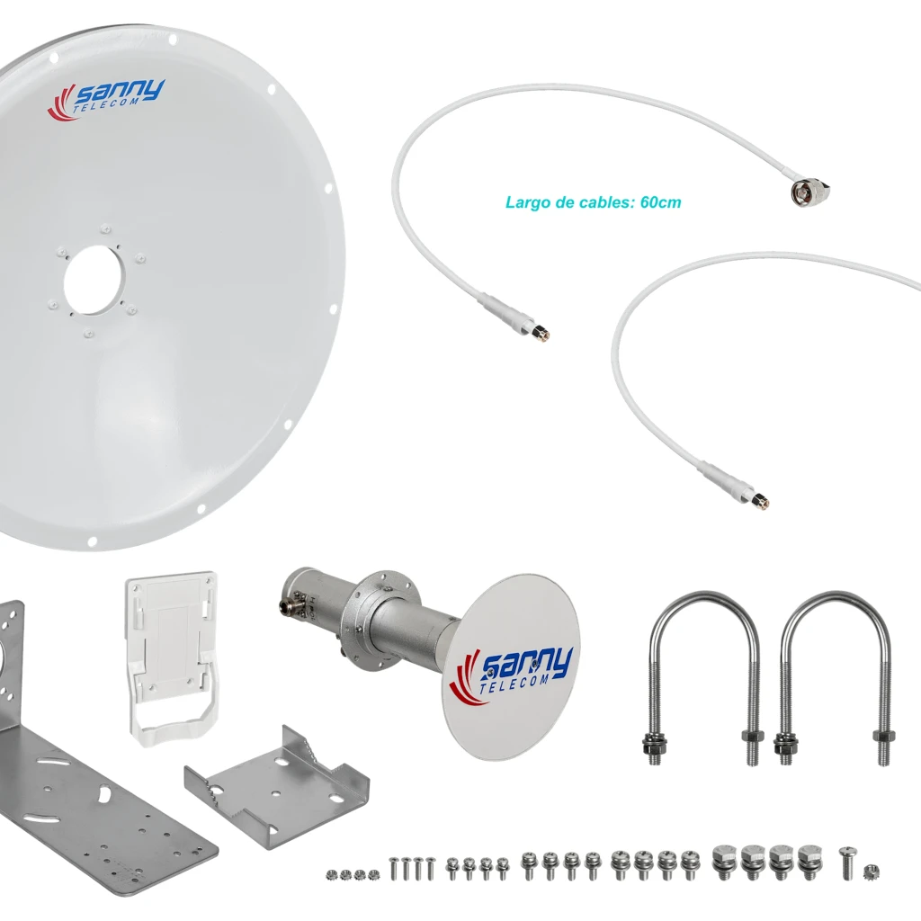 SANNY 4,9-6,5GHz 25dBi 2-N-H Slant-45o 2x2 Antena Dish