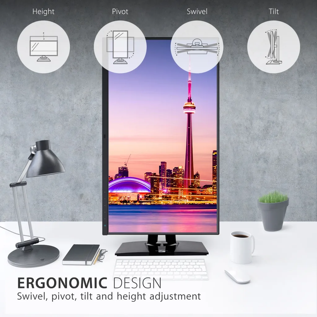 Imagen 3 de Monitor Viewsonic VP2771 27" WQHD IPS USB DisplayPort Mini DisplayPort HDMI 5ms