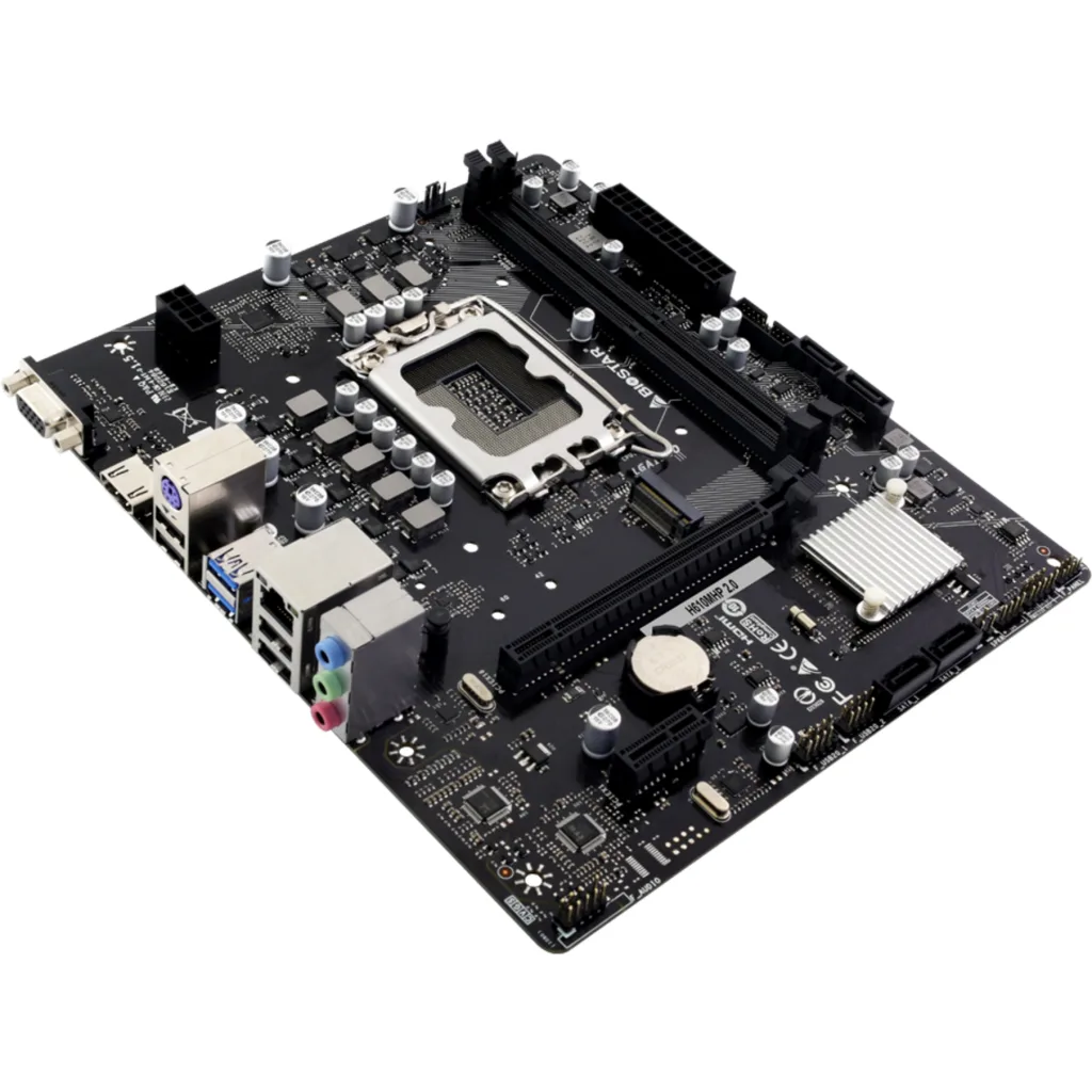 Imagen 2 de Tarjeta Madre BIOSTAR H610MHP2.0 LGA1700 14G 2*DDR4 M.2 LAN HDMI VGA USB3.2 mATX