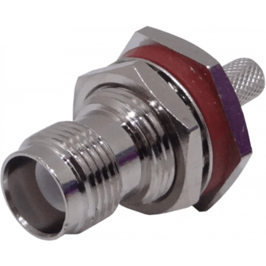 RPTNC-Hembra LMR195 RG58 Panel Conector Crimpeable Coaxial O-Ring
