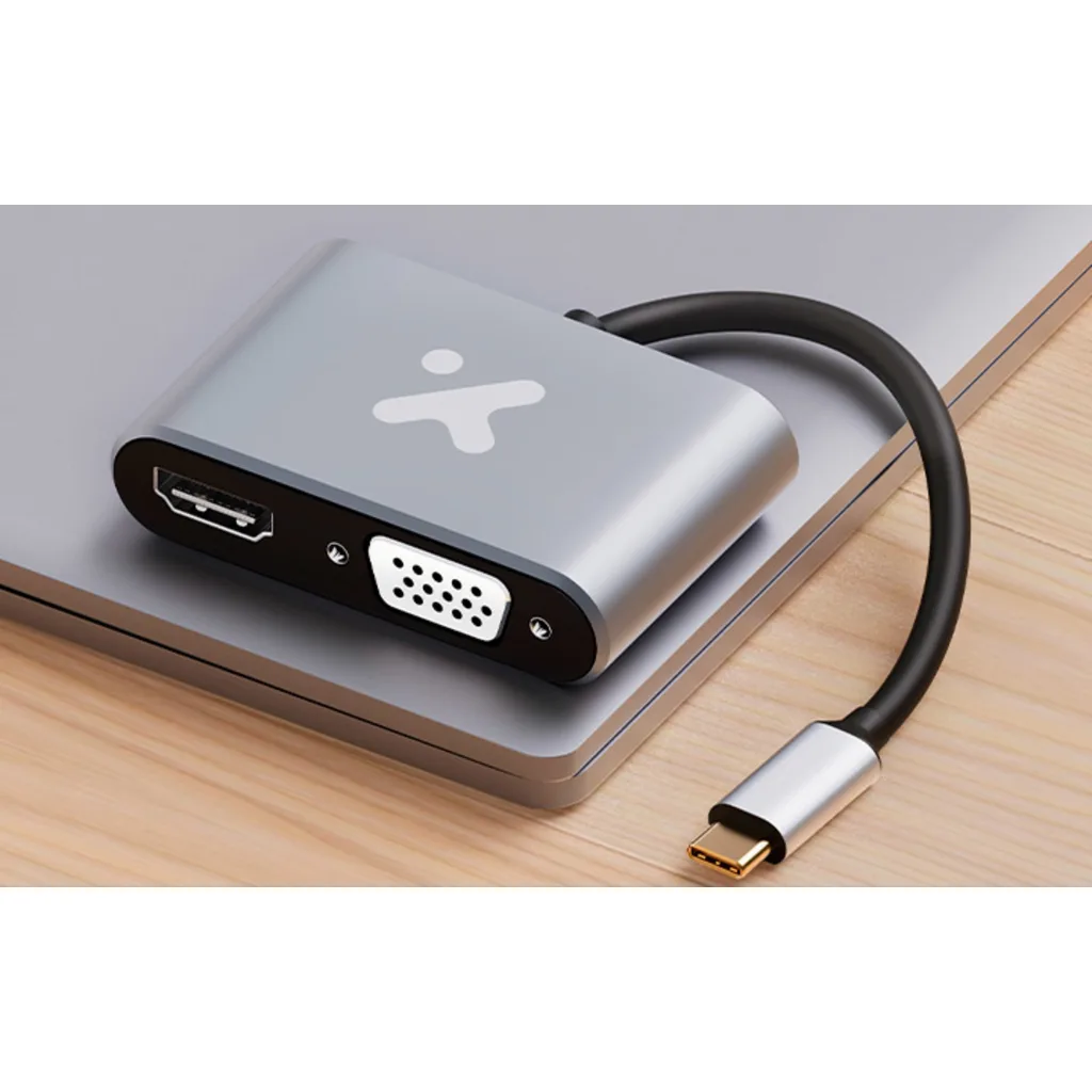 Imagen 9 de Adaptador Multipuertos 2en1 XTech XTC-542, USB-C a HDMI VGA