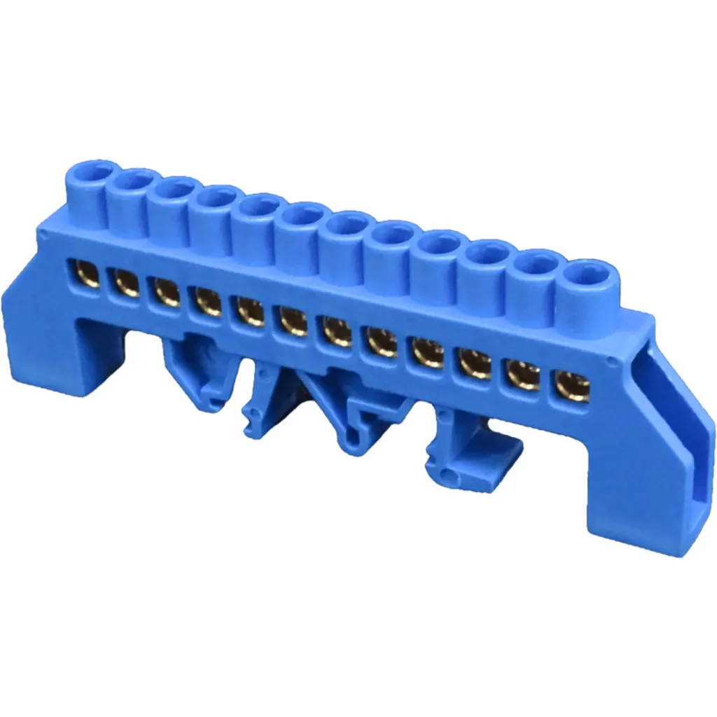 Imagen 4 de Regleta Azul 12-Conexiones 4mm Riel Din Distribucion Electrica