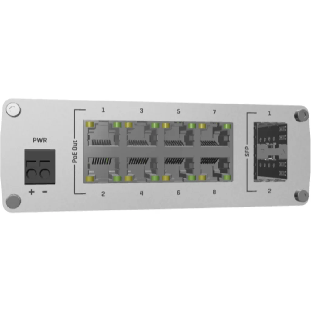 Imagen 3 de Switch Industrial Teltonika TSW200, 8xLAN, PoE1-8 10/100/1000Mbps, 2xSFP