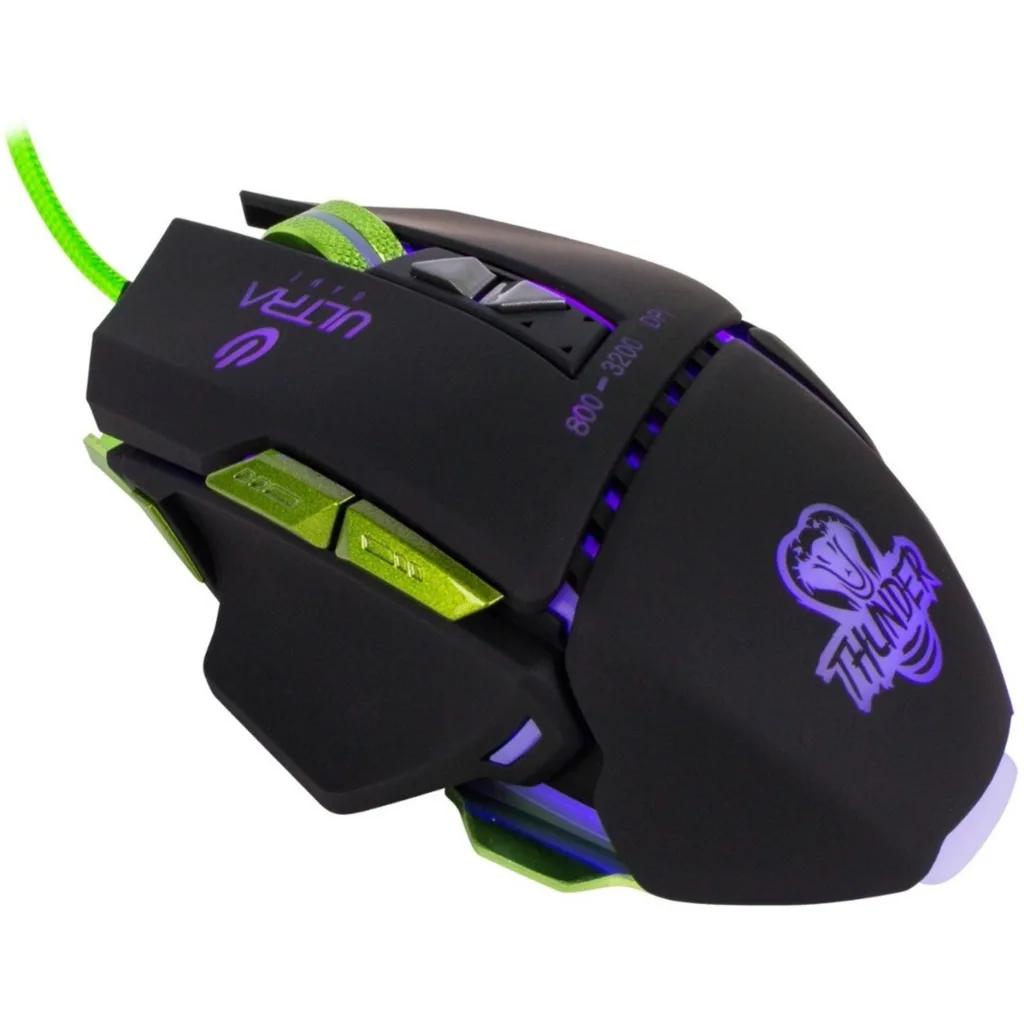 Imagen 2 de Mouse Gamer Alámbrico Ultra X16, Óptico 3200DPI Retroiluminado USB Negro