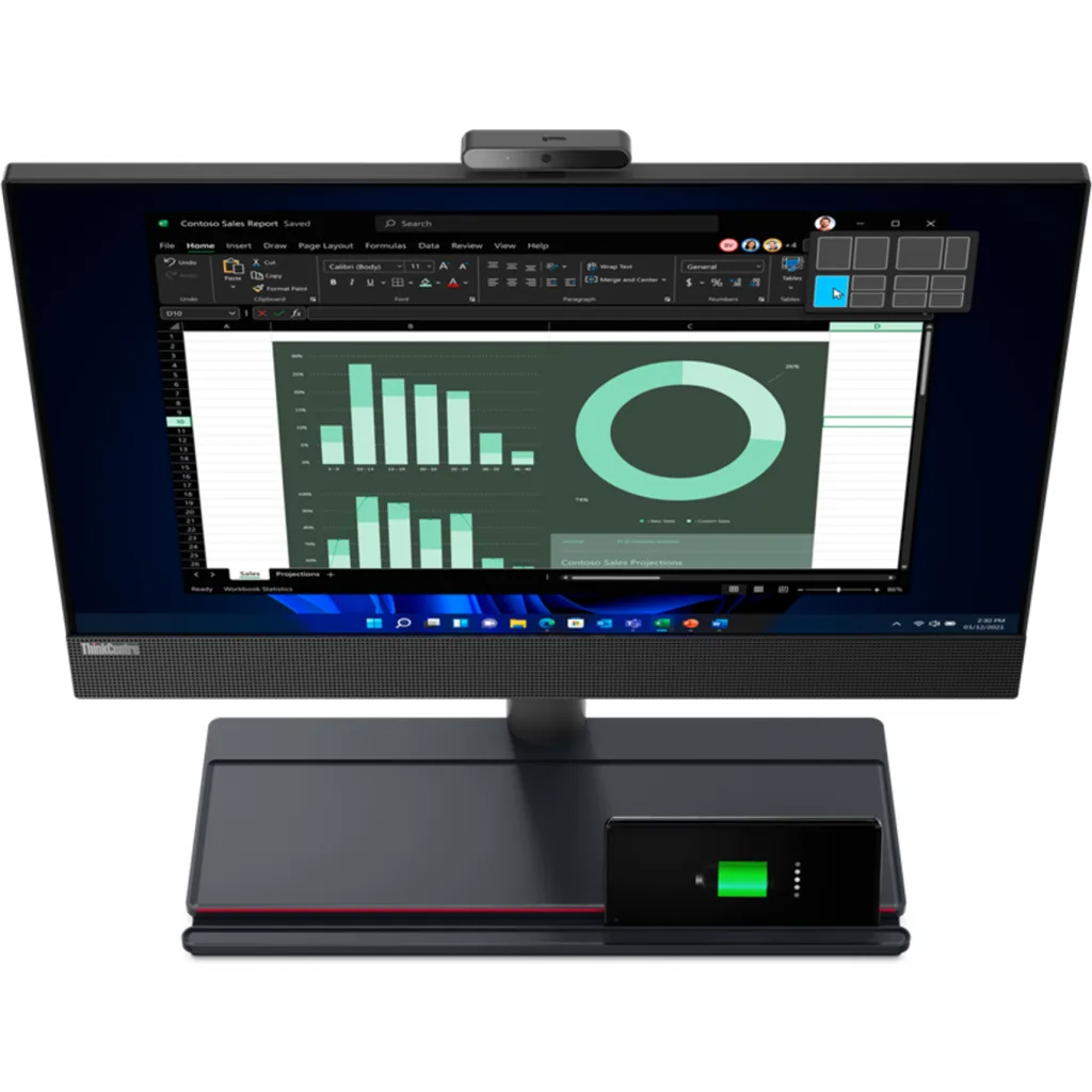 Imagen 2 de Computador Lenovo AIO ThinkCentre M90a Gen3 I5-12400 RAM8GB SSD512GB 23.8" W11P (Nuevo, Caja Abierta)