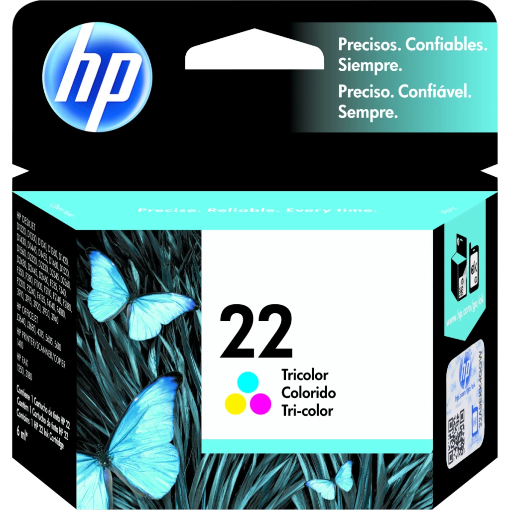 Imagen 0 de HP 22 - 5 ml - color (cian, magenta, amarillo) - original - cartucho de tinta - 