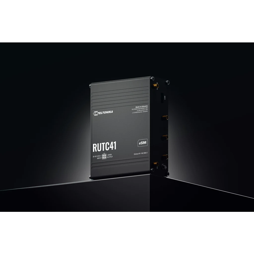 Imagen 5 de Router industrial Teltonika RUTC41 con 4G LTE Cat 4, Wi-Fi 6 doble banda, proces