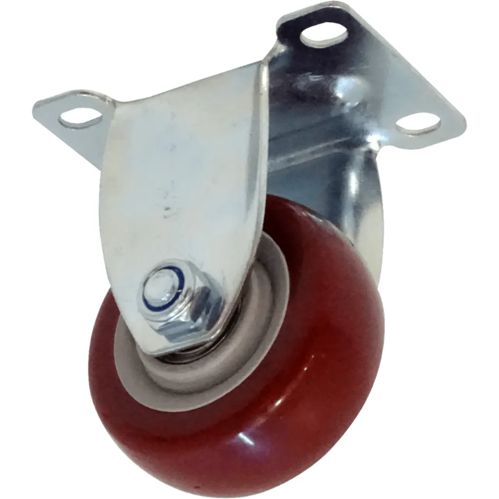 Rueda 3-pulgadas Roja Fija Soporta-30Kg 65x95x105mm