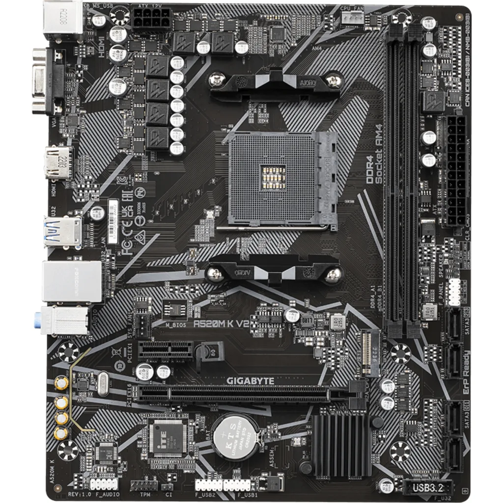 Imagen 1 de Tarjeta Madre Gigabyte A520M K V2 AMD AM4 2*DDR4 M.2 HDMI VGA USB3.2 PS/2