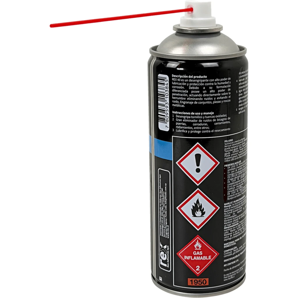 Imagen 1 de REX Lubricante Spray 400ml CO2 Anti-Corrosivo REX-40