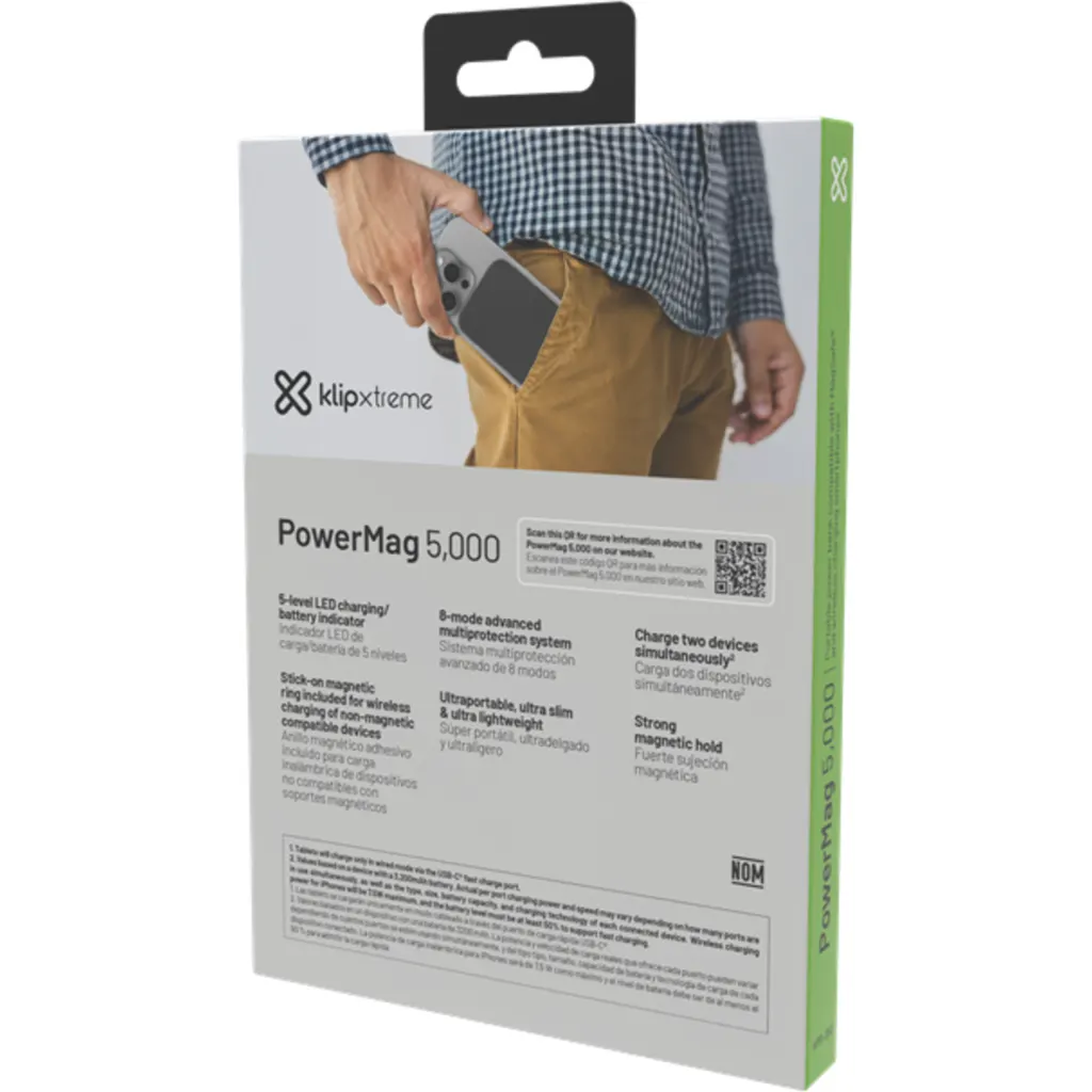 Imagen 12 de Klip Xtreme - Power bank - 24 pin USB-C - Lithium polymer - Para Smartphones - Wireless Charging
