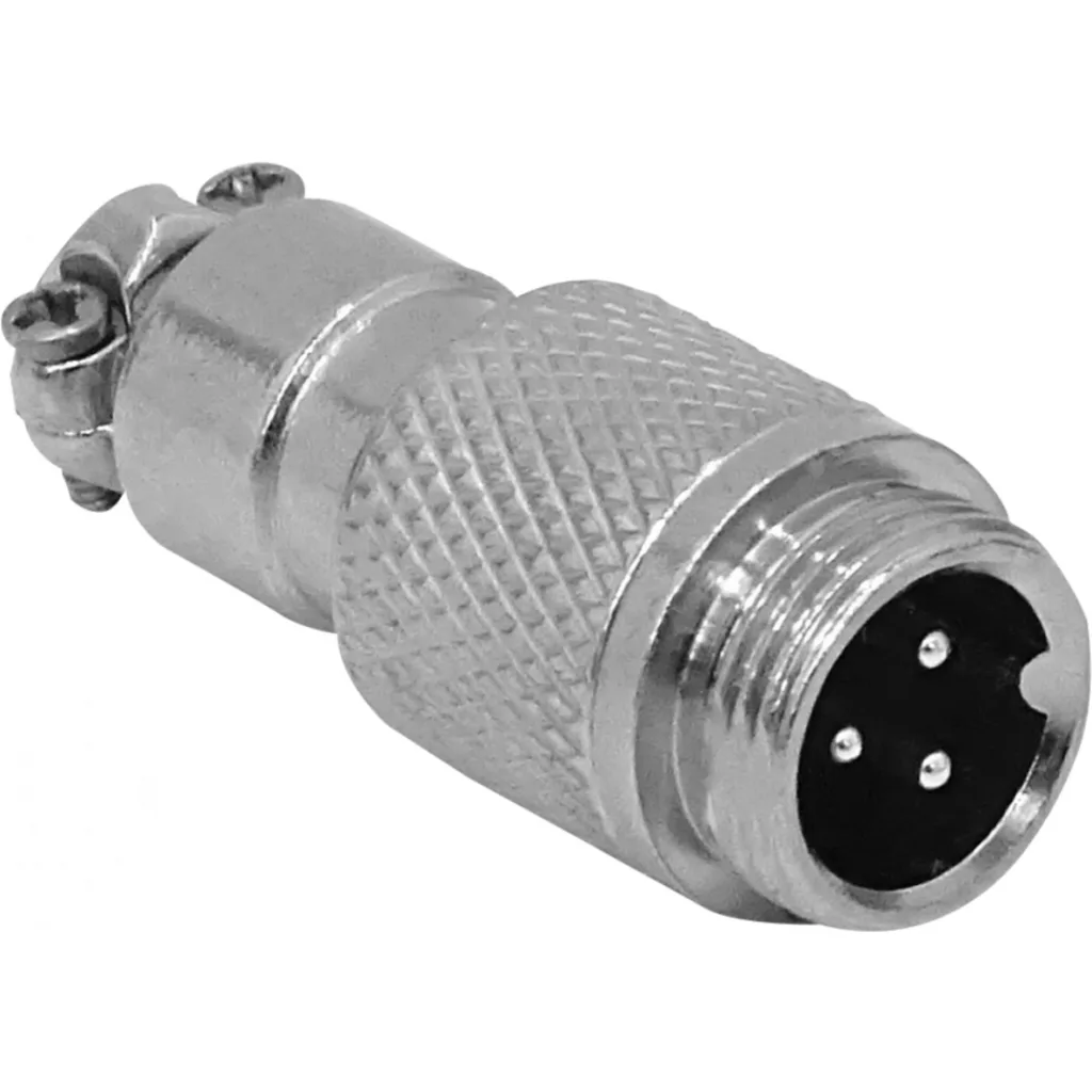 3-pin Macho Volante Conector GX12 Soldable Aviacion