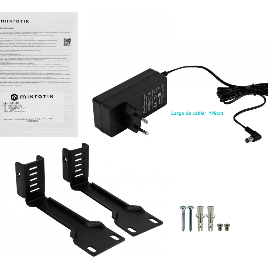Imagen 2 de Router MIKROTIK 10-1000 1-SFP+10G Console-RJ45 L5 1,4GHz-x4 1U-Rack 12-57VDC