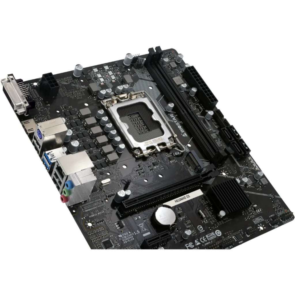 Imagen 3 de Tarjeta Madre BIOSTAR H610MHD D5 LGA1700 12/13/14°G 2*DDR5 M.2 HDMI mATX