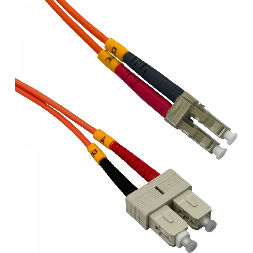 2mt LC-SC OM1 MultiModo MM Duplex Jumper Fibra 3mm 62.5/125um