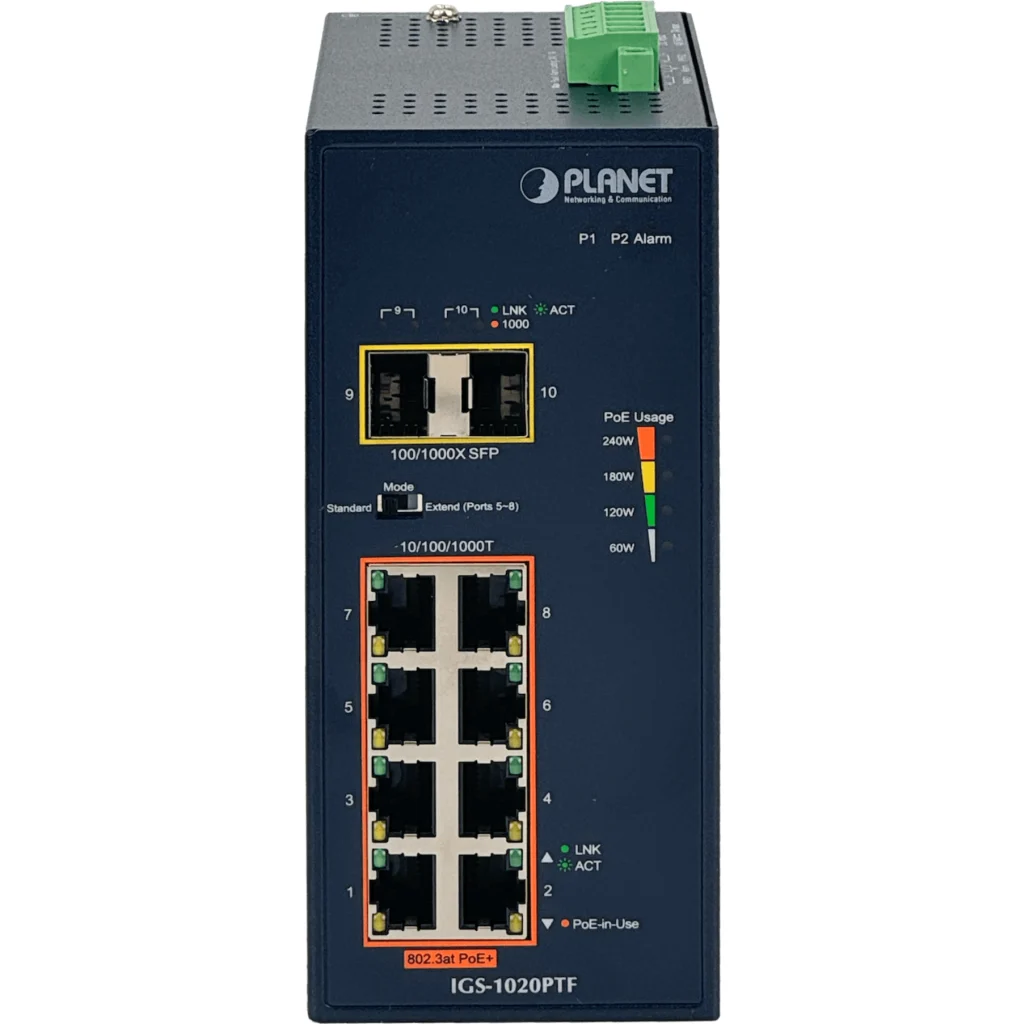 Imagen 3 de IP3Industrial Industrial 8-Port 10/100/1000T 802.3at PoE