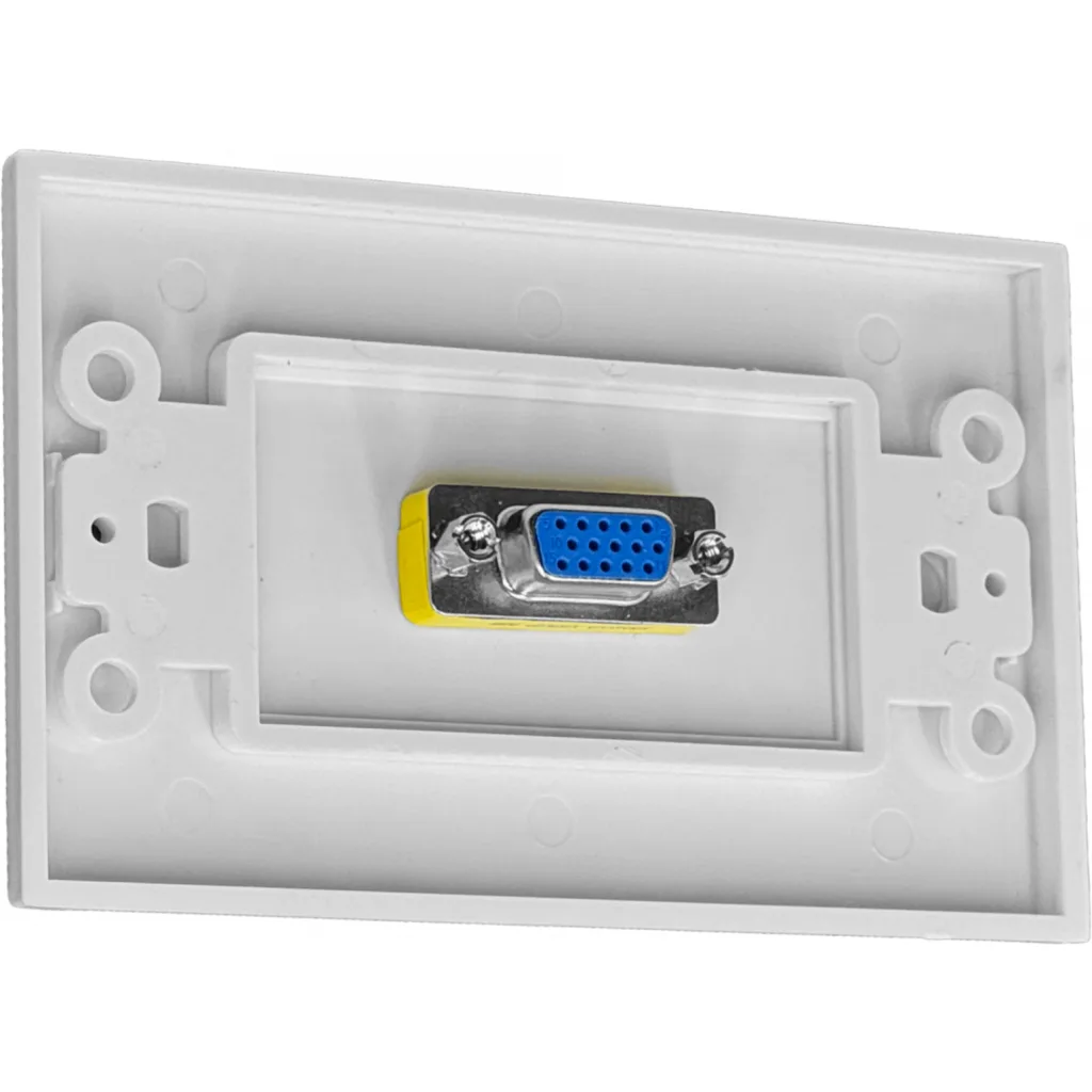 Imagen 2 de Blanco VGA Conector H-H Faceplate WPHD15FF-Plastico 70x114mm