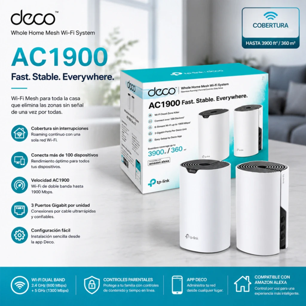 Imagen 1 de Repetidor WiFi TP-LINK Deco S7 V1 - (2 enrutadores) 