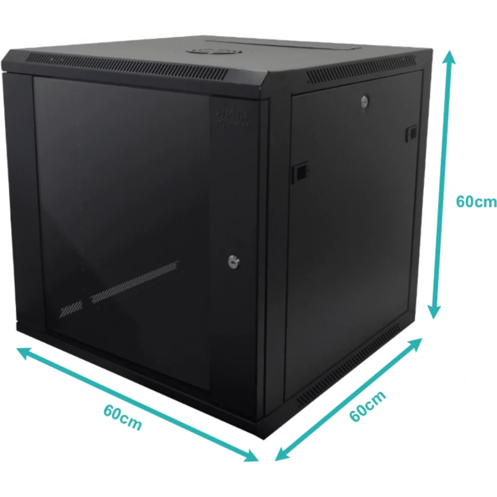 Imagen 2 de LINKMADE 60CM-FONDO 11U GABINETE RACK PARED NEGRO