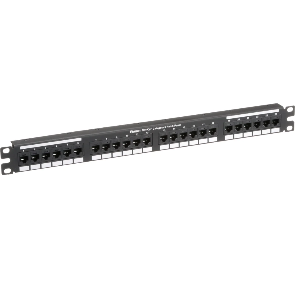 Imagen 1 de Panduit NetKey Category 6 Punchdown Patch Panel - Patch panel - 1U - 19" - 24 ports