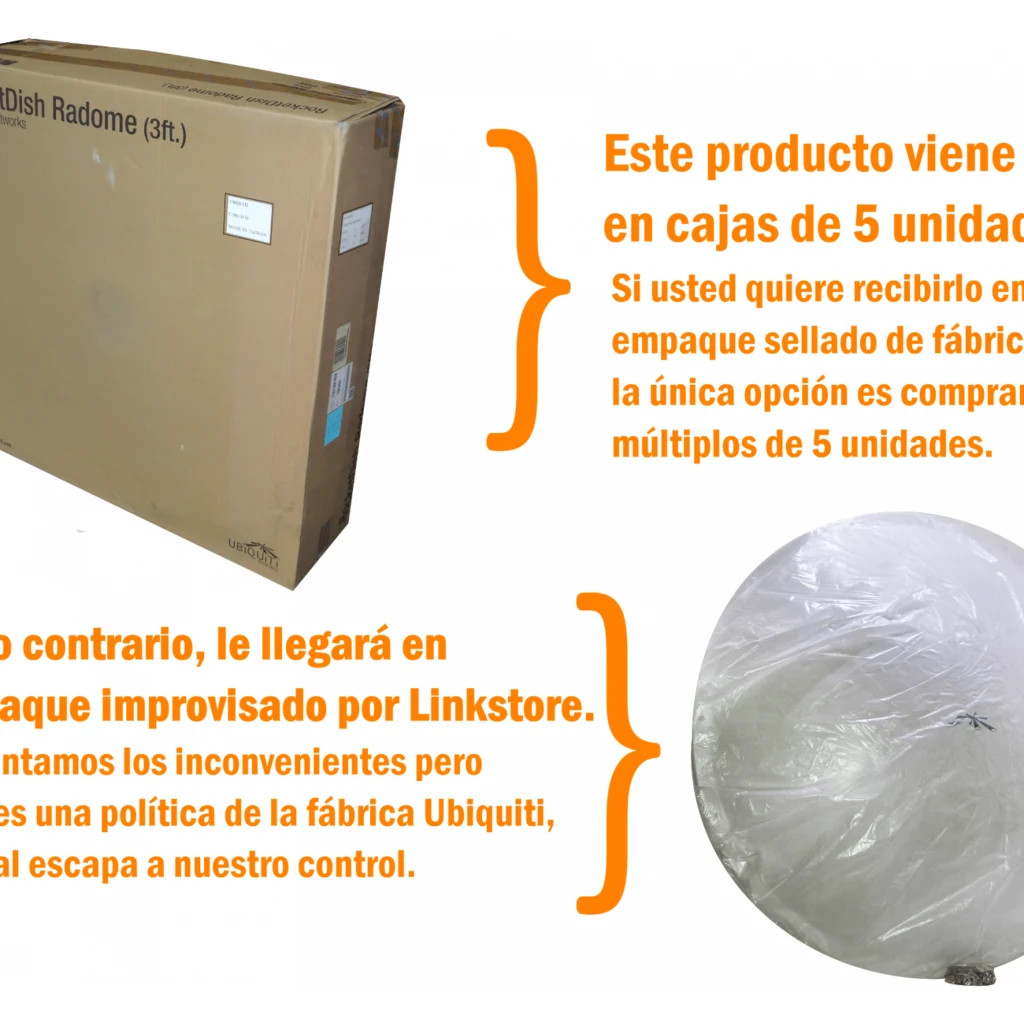 Imagen 3 de UBIQUITI 3-PIES TAPA CUPULA RADOME RD-5G34