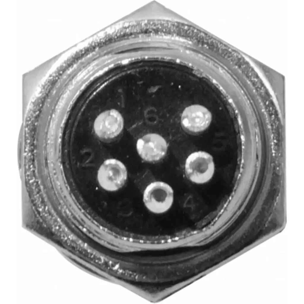 6-pin Macho Chasis Conector GX12 Soldable Aviacion
