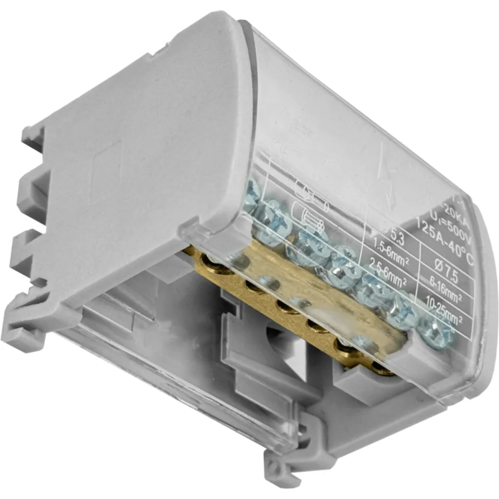 Imagen 3 de 2x7-Polos Repartidor Bipolar 125A 40oC 500V 1,5-25mm2