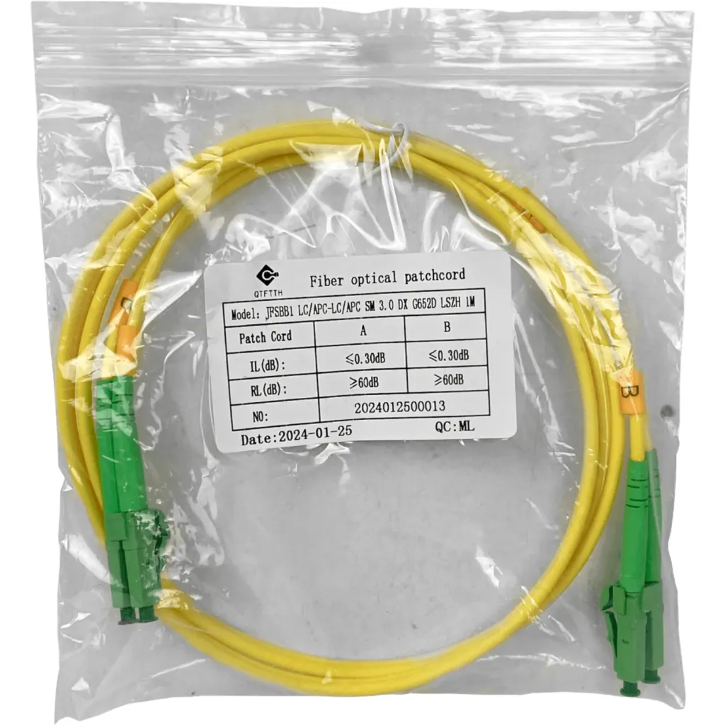 Imagen 1 de 1mt SM LC/APC-LC/APC MonoModo SM Duplex Jumper Cable Fibra 3.0mm 9/125