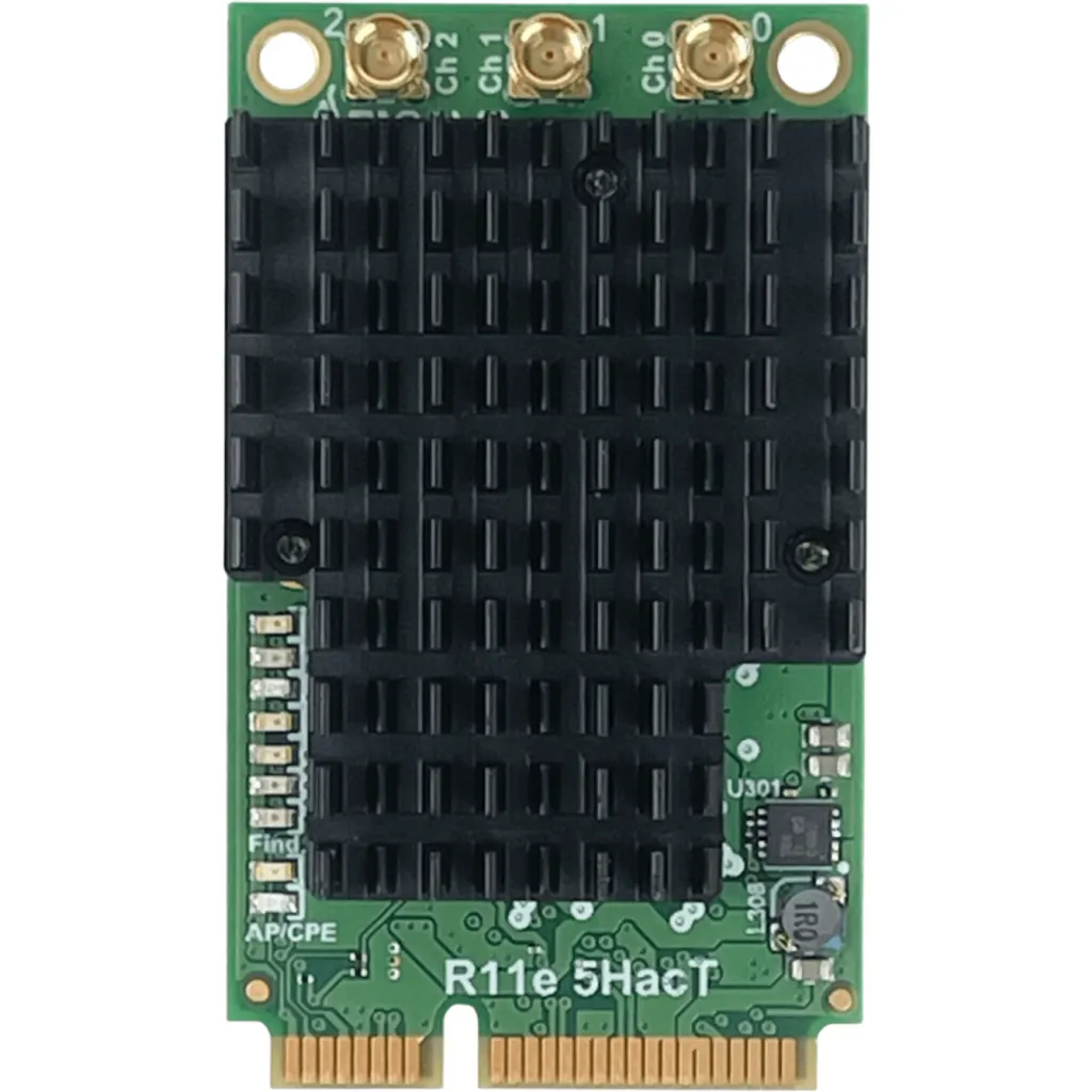 Imagen 1 de MIKROTIK 3-MMCX 28dBm MiniPCIe 5GHz-ac 4920-6100MHz QCA9880