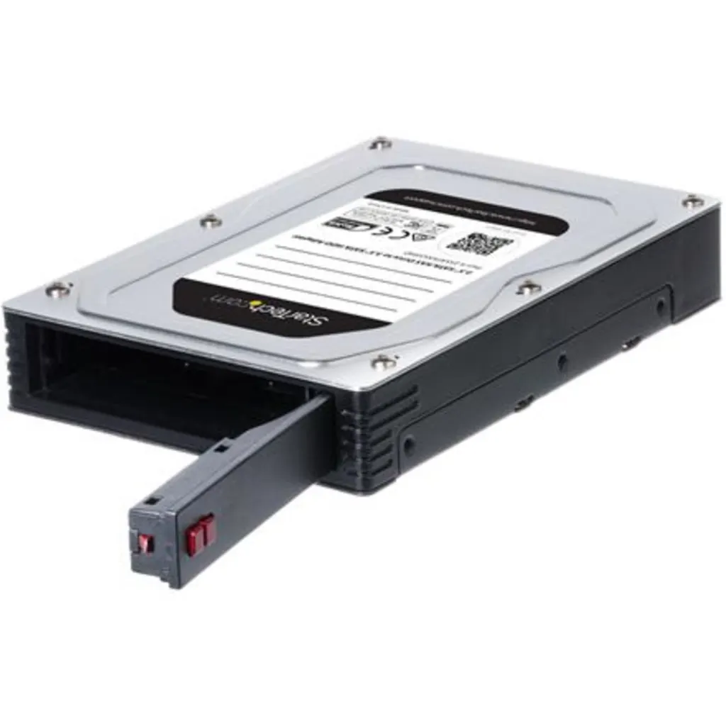 Imagen 1 de StarTech.com Adaptador de Disco Duro de 2,5" a 3,5" - Para SSD o Disco Duro SATA SAS - Caja Adaptador de Disco - Caja de almacenamiento - 2.5" - SATA 6Gb/s / SAS 6Gb/s - 600 MBps - SAS 6Gb/s, SATA 6Gb/s - negro, plata