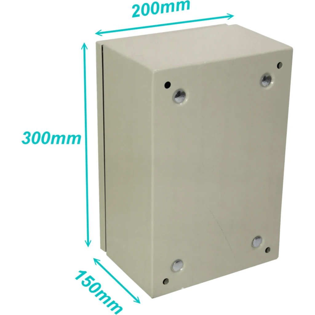 Imagen 2 de TIBOX 300x200x150mm 1-chapa/sin-Llave Caja Metalica IP66 Beige c/Placa