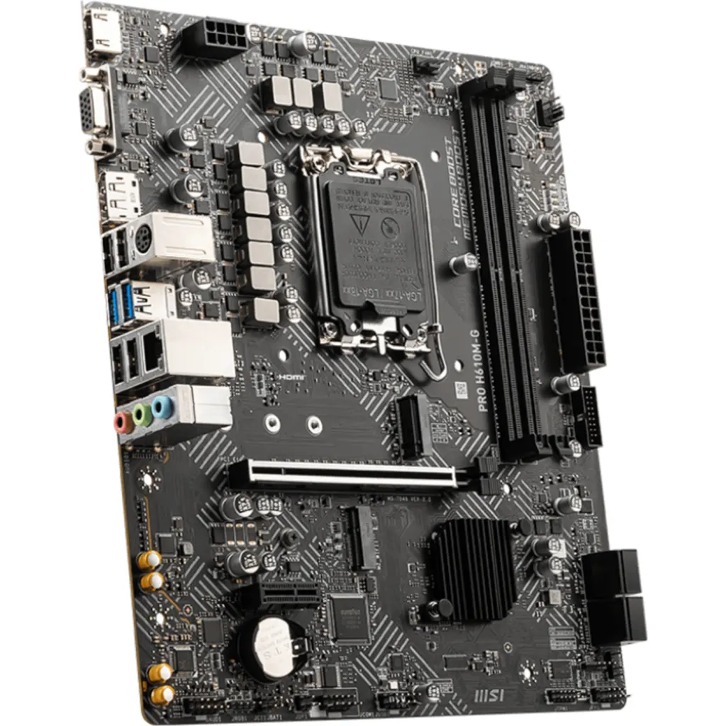 Imagen 3 de Tarjeta Madre MSI PRO H610M-G LGA1700 14°G DDR5 M.2 DP HDMI VGA PS/2USB3.2 mATX