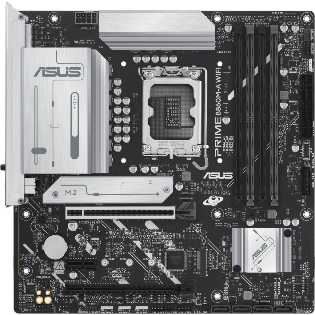 Tarjeta Madre Asus PRIME B860M-A WIFI Scoket LGA1851 4*DIMM WIFI 6E 2.5GbE mATX