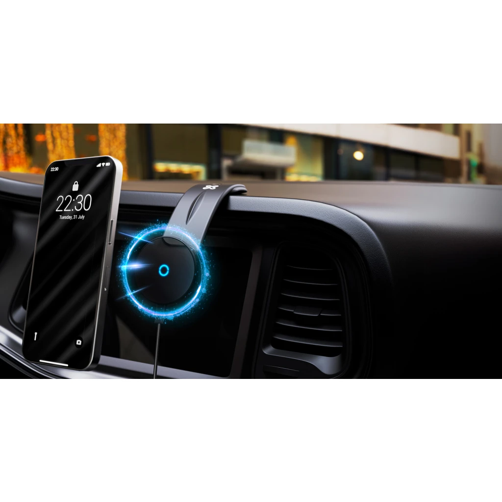 Imagen 8 de Klip Xtreme - Car wireless charging holder - 15 Watt - 24 pin USB-C - Cellular phone / Wireless earbuds / Apple AirPods / Apple Watch - Wireless - Para Smartphones - Foldable Velcro