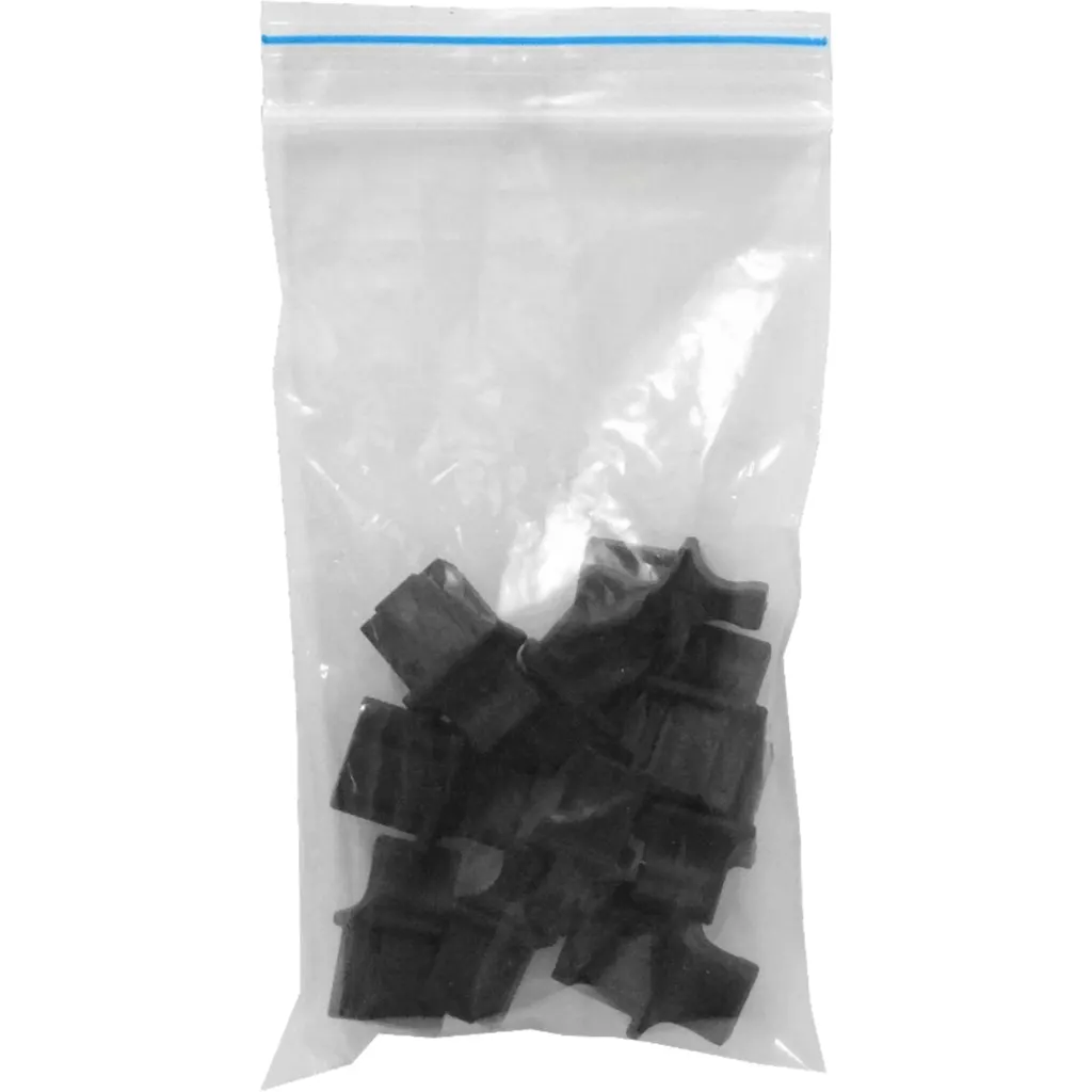 10-unids Tapa para Keystone RJ45 Negra Goma