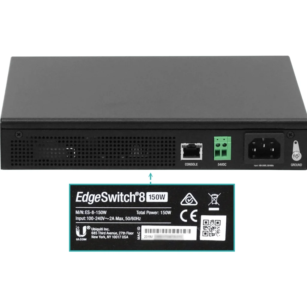 Imagen 3 de Switch Ubiquiti 120-TOT 8-1000-POE24/48AF/52AT 2-SFP SWITCH ADMIN-L3 CONSOLE