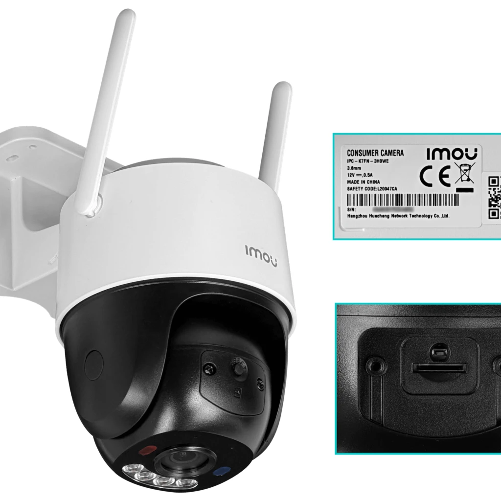 Imagen 3 de IMOU Camara PT Exterior Wifi 3MP Microfono 30mt MicroSD IP66 inc-12V