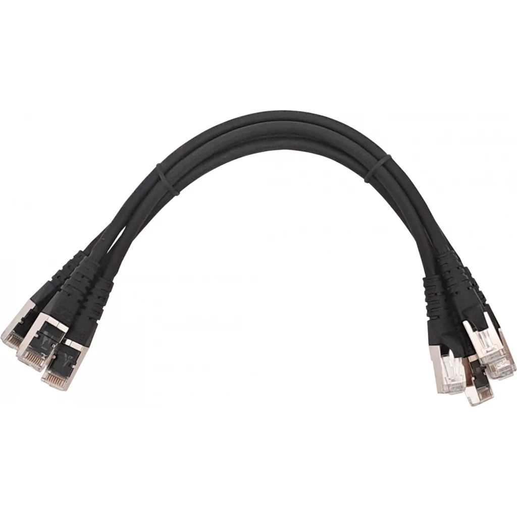 Imagen 3 de LINKMADE S/FTP CAT6 4UN 30cm NEGRO LSZH CABLE PATCH INYECTADO MULTIF