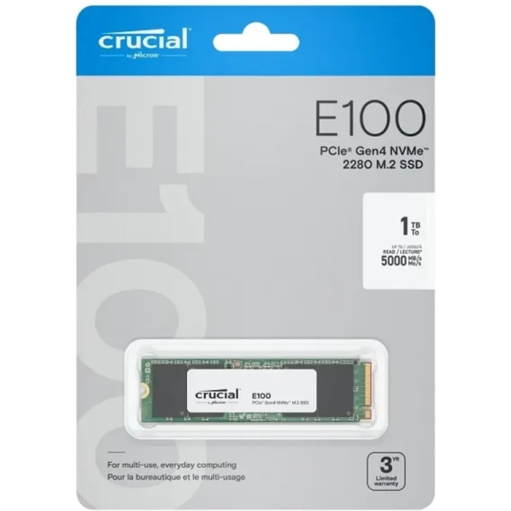 Imagen 1 de D. DURO SSD/M.2 480G/M.2 2280/NVME GEN 4 E100/ 5000MB/ 4500MB CRUCIAL