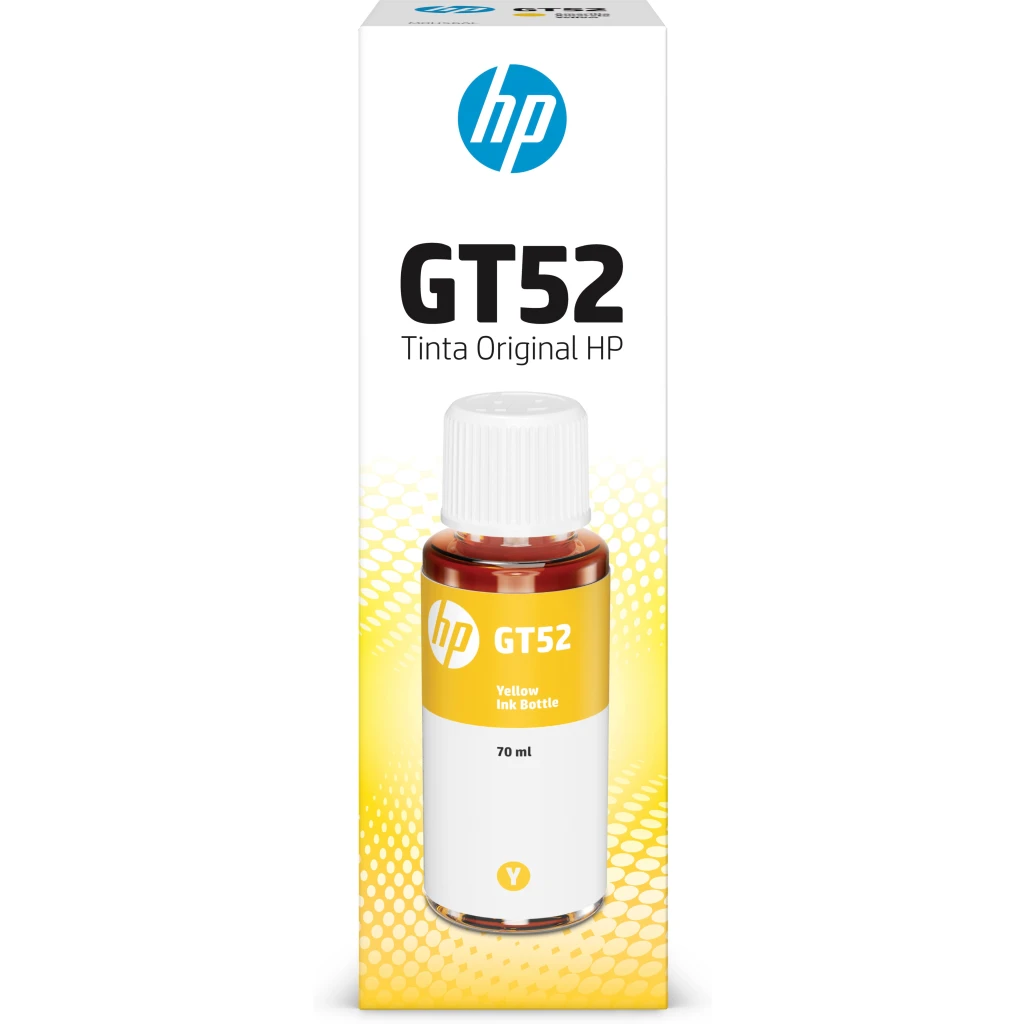 Botella de Tinta HP GT52 Amarillo para DeskJet GT5810/5820/InkTan410, 8000Pág70m