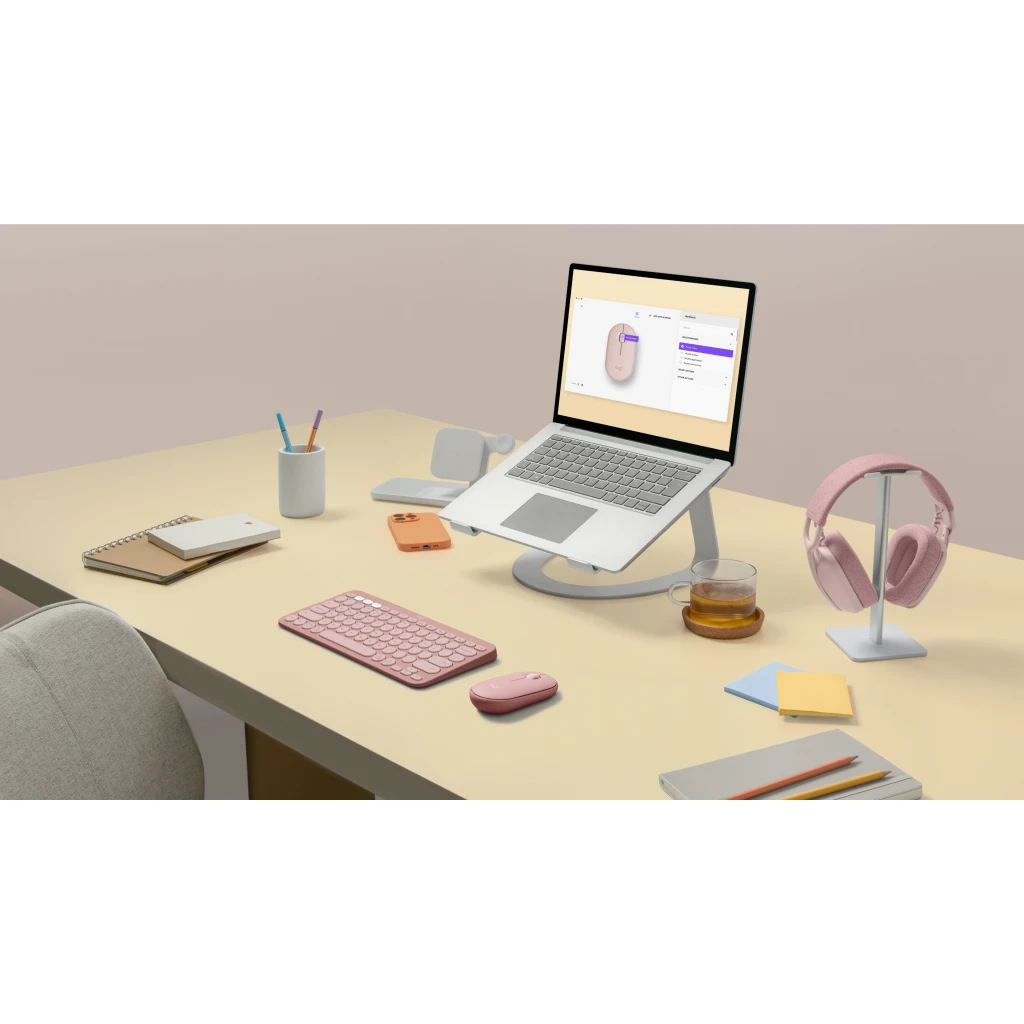 Imagen 9 de Mouse Inalámbrico Logitech Pebble 2 M350S, Óptico 4000DPI 3 Botones Rosado