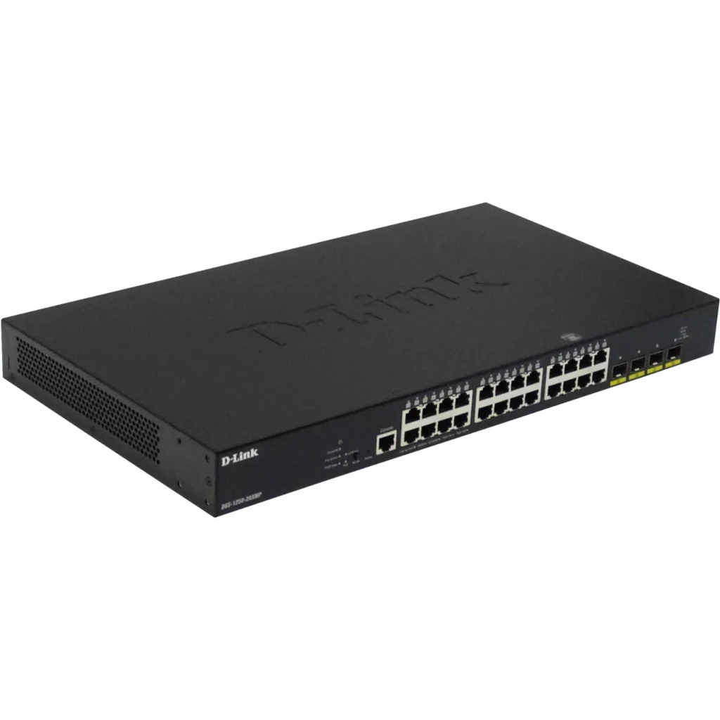 Switch Smart D-Link DGS-1250-28XMP, 24 Puertos 10/100/1000 Mbps PoE + 4 P