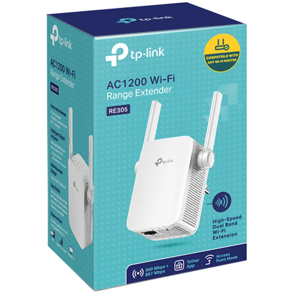 Imagen 1 de Extensor TP-Link RE305 AC1200 WiFi 5 Banda Doble 2,4 GHz / 5 GHz