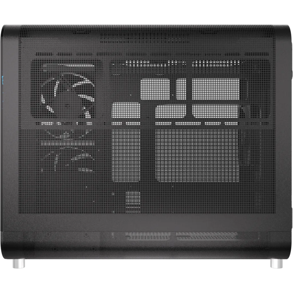 Imagen 3 de GABINETE GAMER ESGAMING MATX AIRCRAFT 007 NEGRO 6 FAN, 2 BASE, 3 ABAJO, 1 TRASERO ARGB, SIN FUENTE